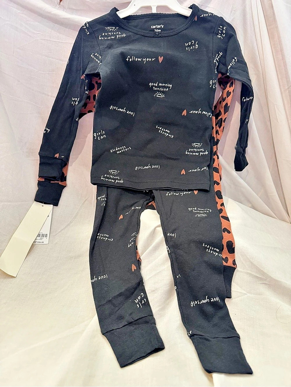Carter's 4-Piece Animal Print Pajama Set Baby 24M NWT